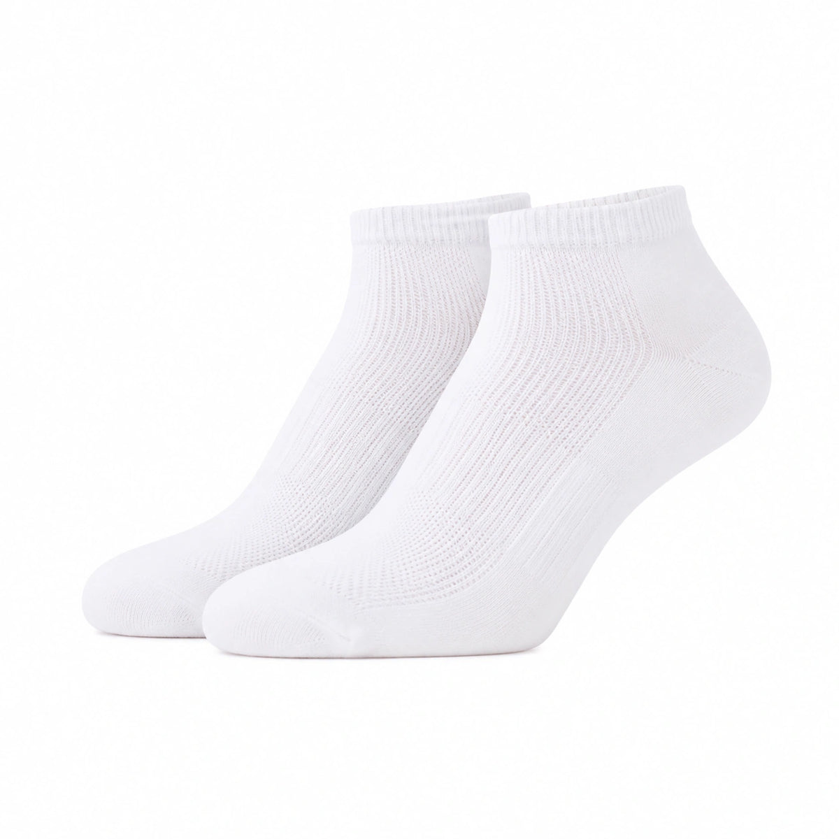 Chaussettes courtes 43-46 blanches en maille textile respirante