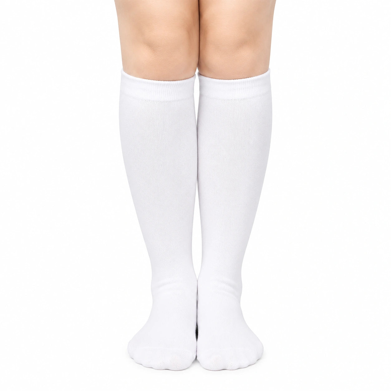 Chaussettes montantes 39-42 blanches en maille pour sport et tenue classique