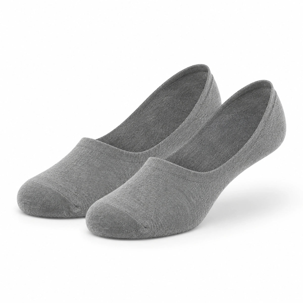 Chaussettes invisibles 43-46 en maille textile grises - coupe basse extensible