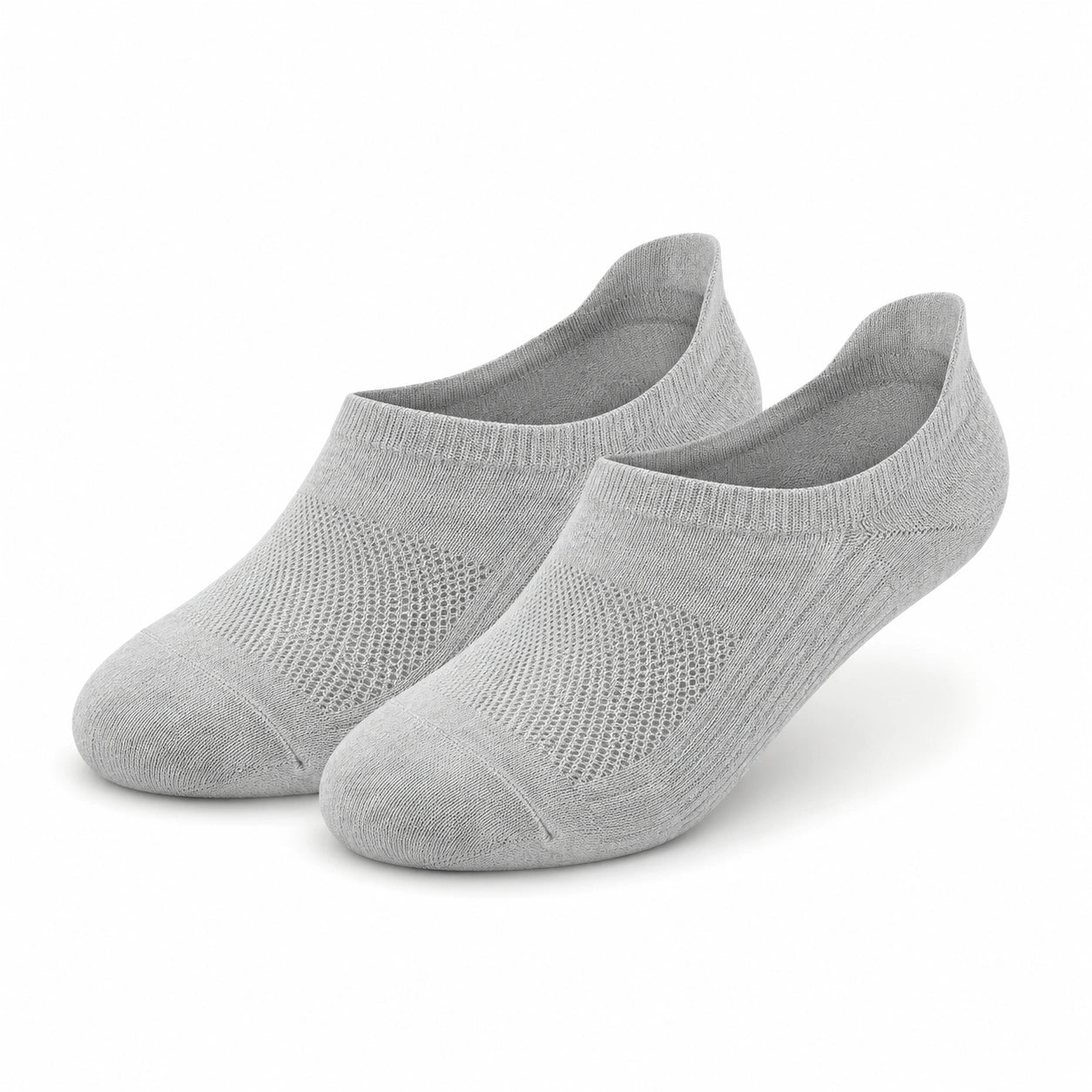 Chaussettes invisibles 35-38 en maille textile grises respirantes