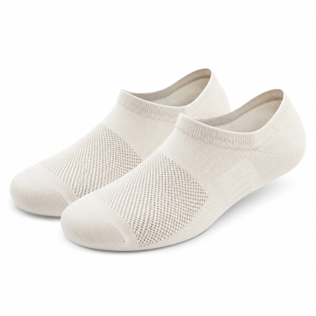 Chaussettes invisibles 39-42 en maille beige respirante